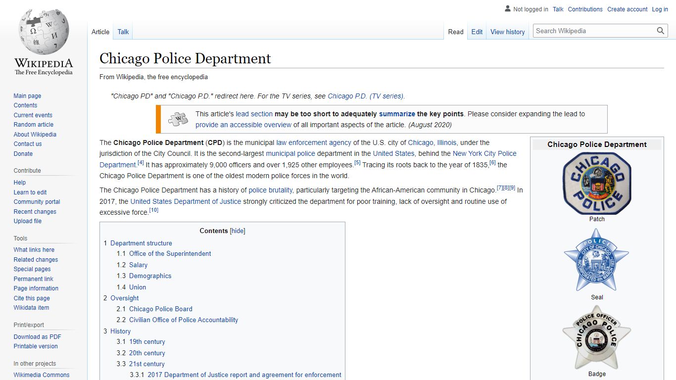 Chicago Police Department - Wikipedia